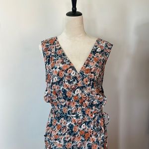NWT Current/Elliott floral sleeveless wrap dress w pockets!!